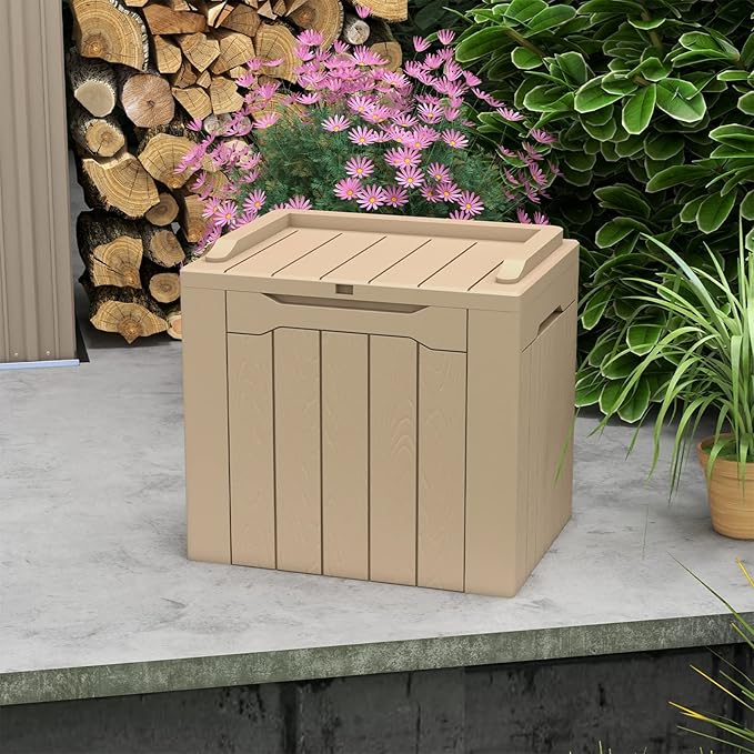 Patiowell 30 Gallon Resin Deck Box, Outdoor Storage Box - Image 8