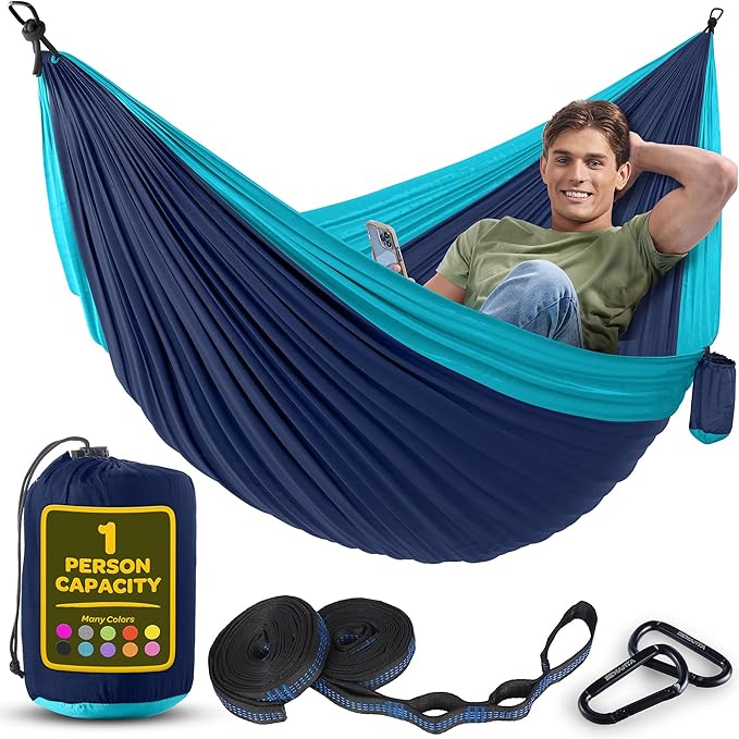 Durable Hammock 400 lb Capacity, Nylon Camping Hammock Chair by Sewanta