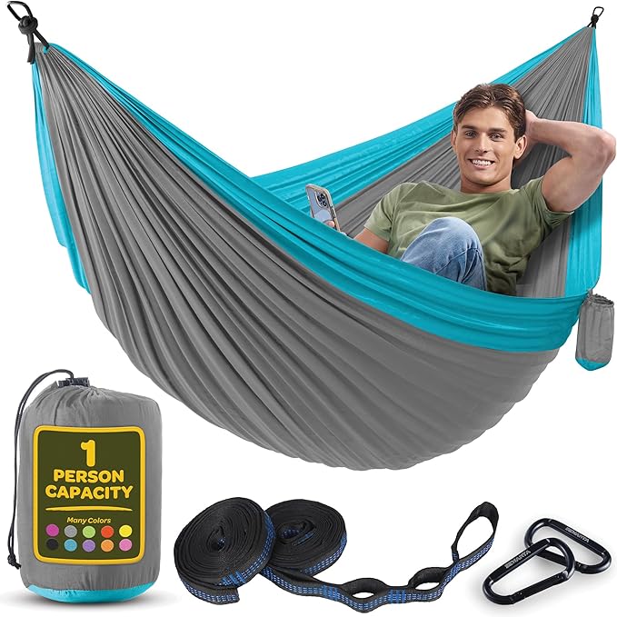 Durable Hammock 400 lb Capacity, Nylon Camping Hammock Chair by Sewanta
