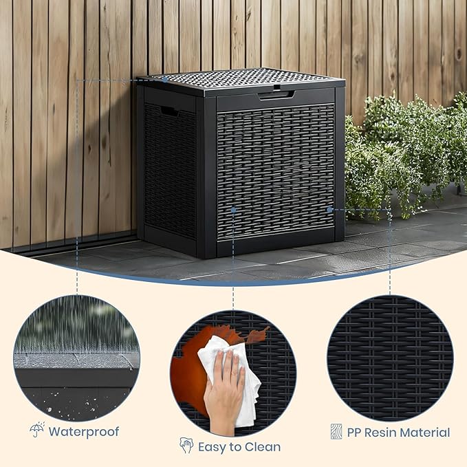 NEWBULIG 31 Gallon Outdoor Storage Box, Waterproof Deck Box - Image 4