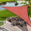 KANAGAWA Sun Shade Sail 15'x15'x21' Rust Red Triangle UV Block Canopy Cover by KANAGAWA