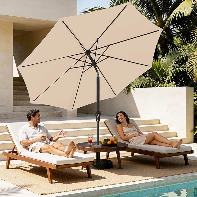 MEWAY 9ft Patio Umbrella Outdoor Table Umbrellas - Image 3