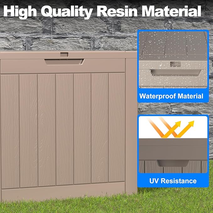 36 Gallon Outdoor Deck Box, Lockable Waterproof Outdoor Storage Boxes - Image 2
