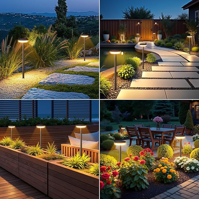 LETMY Solar Pathway Lights Outdoor, 2 Pack 2X Brighter Solar Lights Outdoor - Image 8