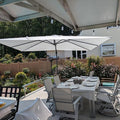 PURPLE LEAF 9' X 12' Left-right Tilt Patio Umbrella Outdoor Cantilever Swivel by PURPLELEAF