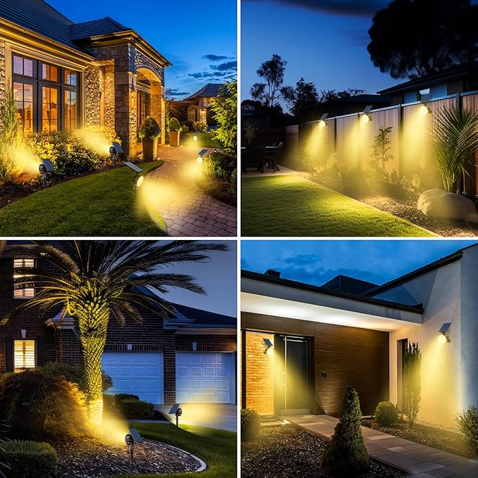 nipify 4 Pack Solar Lights Outdoor Waterproof, 53 LED Solar Spot Lights - Image 7