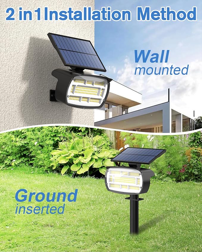 Fabrito Large Solar Spot Lights Outdoor 6 Pack, 1000 Lumens High Brightness - Image 8