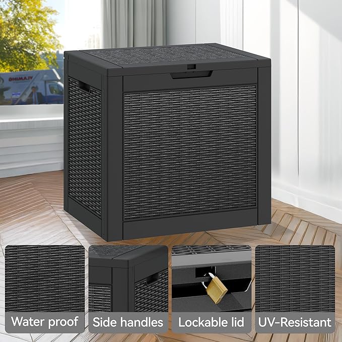 Outdoor Storage Box, Resin Deck Boxes Indoor and outdoor, Waterproof Storage - Image 9