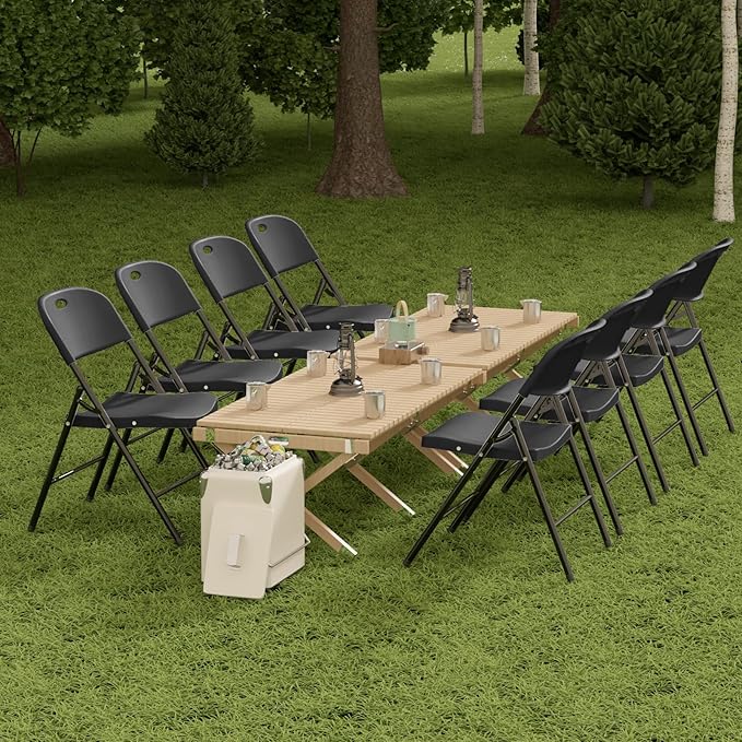 Nazhura 350 Weight Limit Heavy Duty Plastic Folding Chair - Image 7