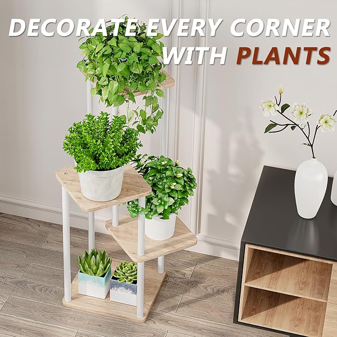 AZERPIAN Plant Stand 4 Tier Indoor Metal Flower Shelf - Image 6
