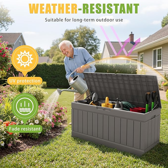 Greesum Outdoor Storage Box 82 Gallon Storage Bin - Image 3