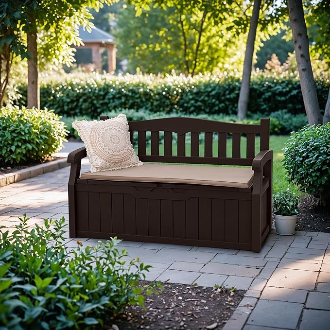Devoko 80 Gallon Storage Bench Deck Box Lockable - Image 2