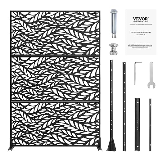 VEVOR Metal Privacy Screen, Outdoor Privacy Screens & Panels, Freestanding - Image 9