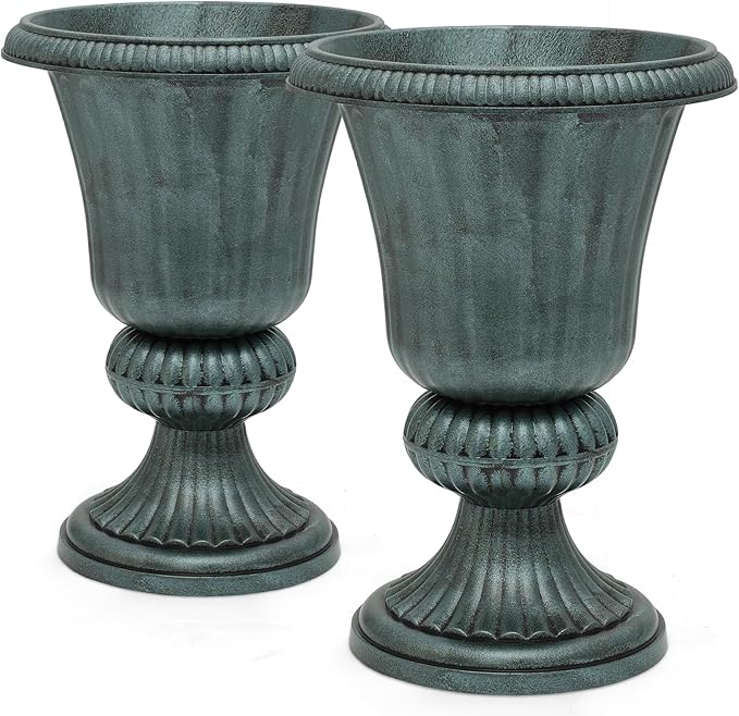 Magshion 20" Urn Planters for Outdoor Plants, Large Decorative Front Porch by Magshion
