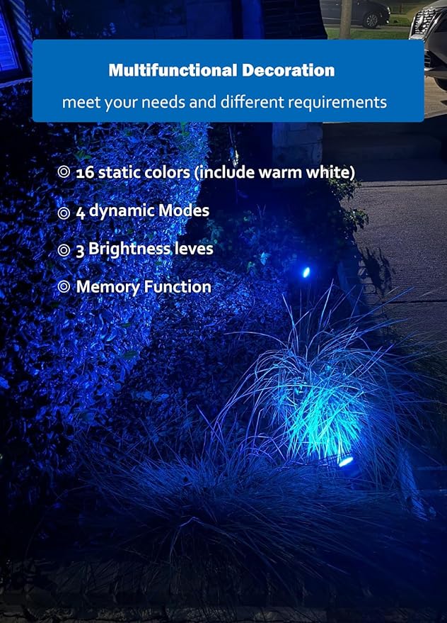 Halloween Christmas Spotlight Outdoor: 12W RGBW LED Spot Lights Outdoor - Image 3
