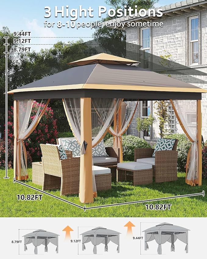 Garveelife 11x11 Pop Up Gazebo Tent - Image 4