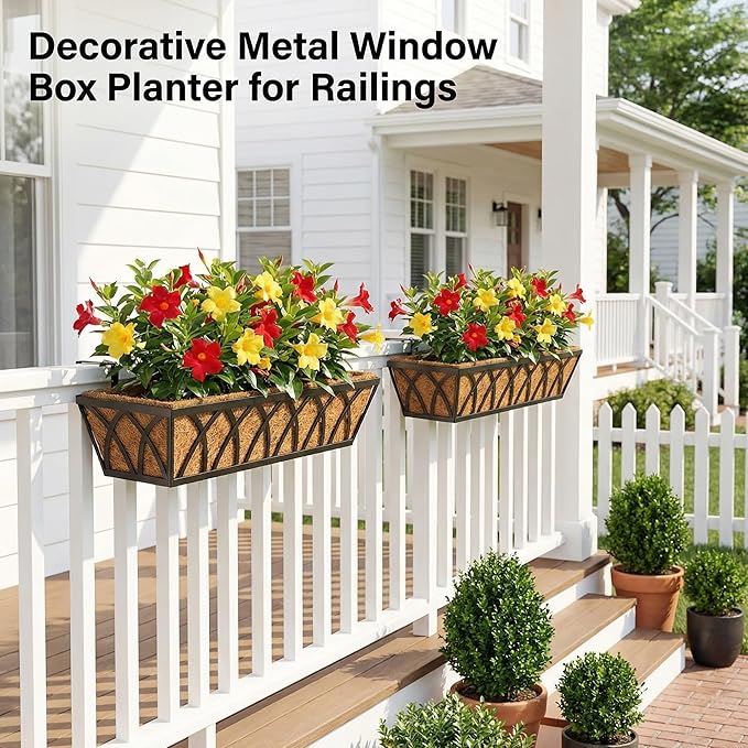HFHOME 24 inch Window Deck Rail Planter - Image 3