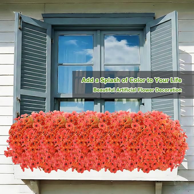 Artificial Flowers for Outdoor, Silk Flowers No Fade Fake Plastic Flowers UV - Image 6