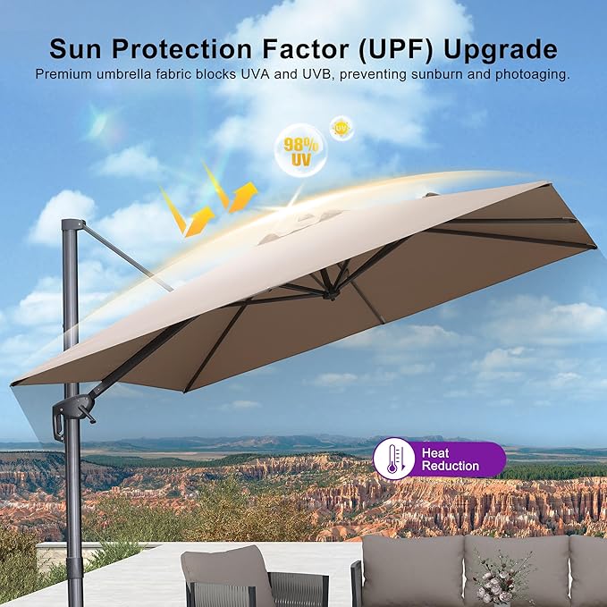 PURPLE LEAF 10 FT Outdoor Umbrella - Image 8