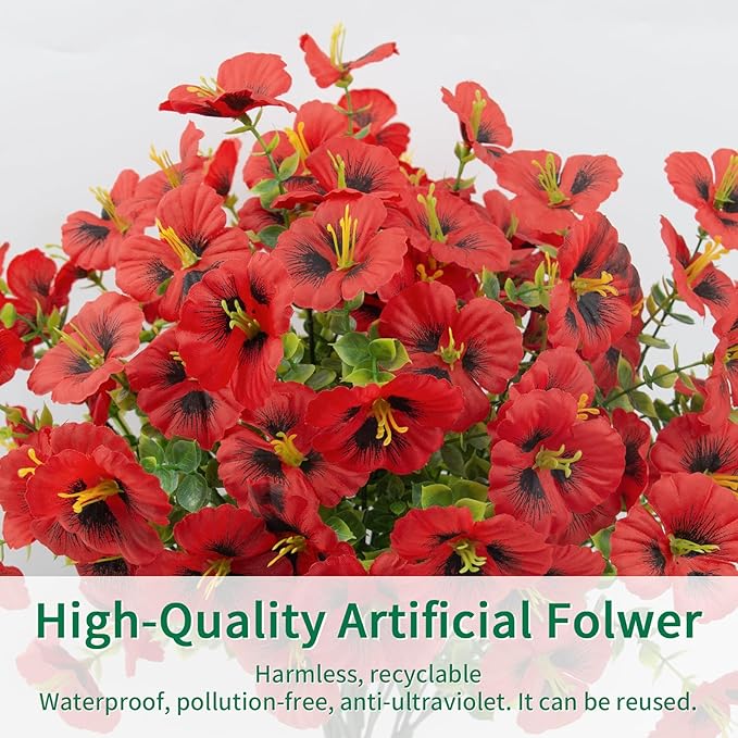 24 Bundles Artificial Pansy Flowers - Image 8