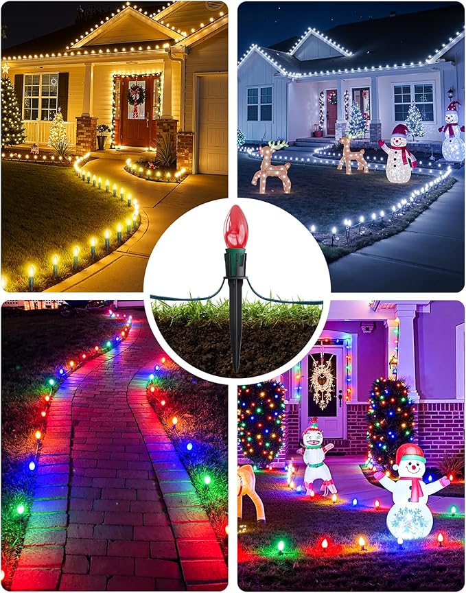 100-Pack Christmas Light Yard Stakes, 5.5 Inch Lighting Stakes - Image 5