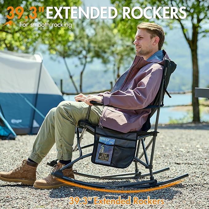 Portal Outdoor Rocking Chair Camping Folding Portable Rocker - Image 4