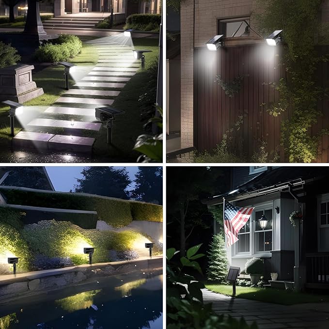 Solar Spot Lights Outdoor 10 Pack, Solar Landscape Spotlights Waterproof - Image 8