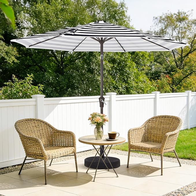 MEWAY 9ft Patio Umbrella Outdoor Table Umbrellas - Image 2