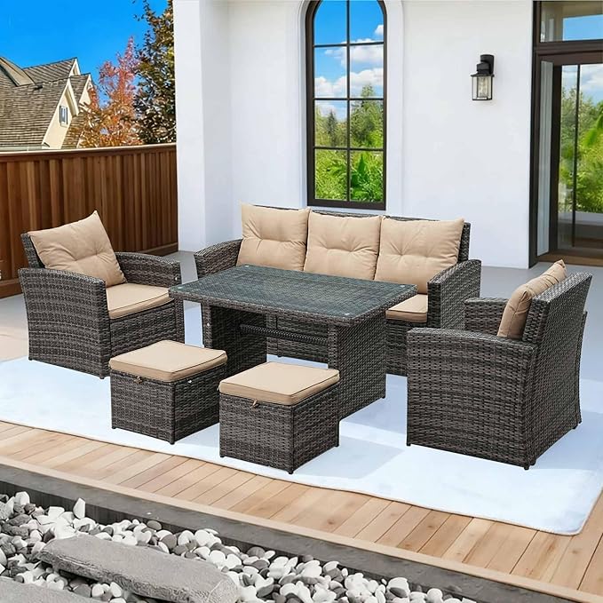 6 Pieces Patio Furniture Set - Image 8