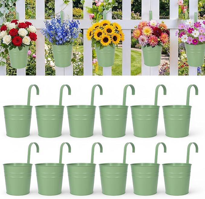 HowRU Hanging Flower Pots, Railing Planter Box by HowRU
