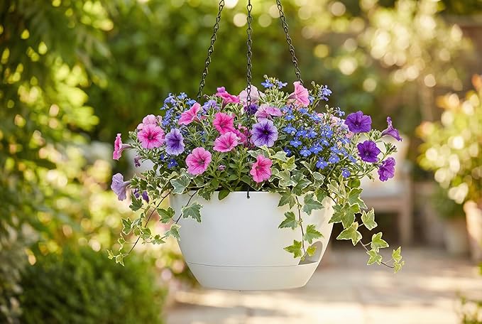 Hanging Planters 3-Pack, 8 Inch Self-Watering Hanging Pots - Image 4
