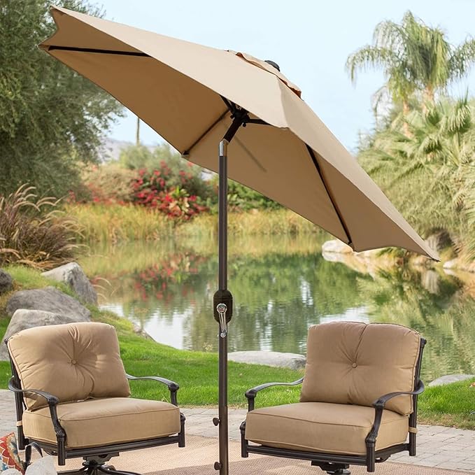 Blissun 7.5 ft Patio Umbrella, Yard Umbrella, Outdoor Market Umbrella - Image 7