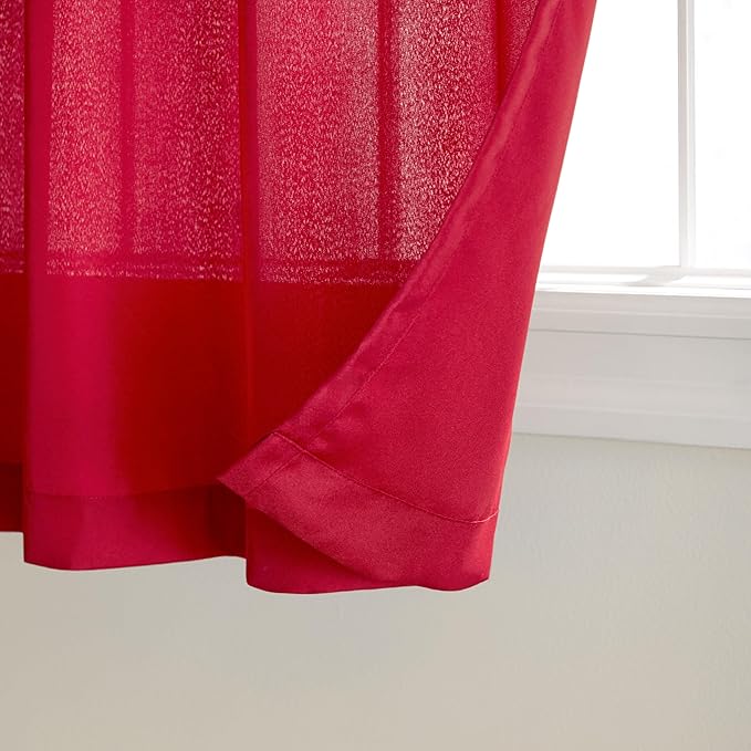TOWN & COUNTRY BASICS Cabana Solid Heavyweight Indoor Outdoor Curtains - Image 2
