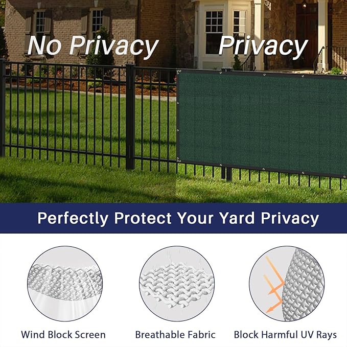 Windscreen4less Privacy Fence Screen Heavy Duty Windscreen Fencing Mesh Fabric - Image 3