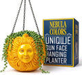 Fun & Unique Sun Face Hanging Planter Quirky Celestial Decor by NebulaColors