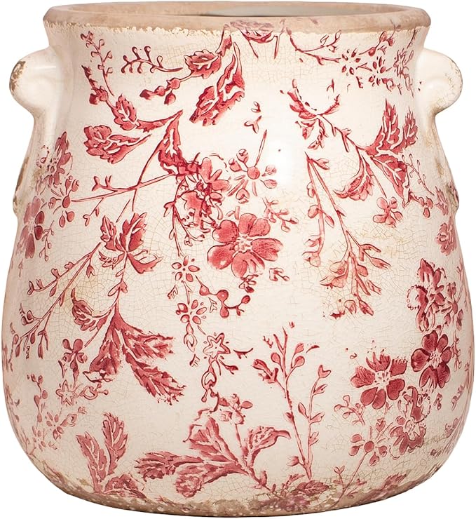 Antique Ceramic Planter & Vase for Home Decor, 6.68 Inch Rustic Farmhouse by XiaanJiaju