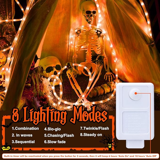 100ft LED Rope Lights Outdoor, 720 LED Connectable and Flexible Tube Lights - Image 2