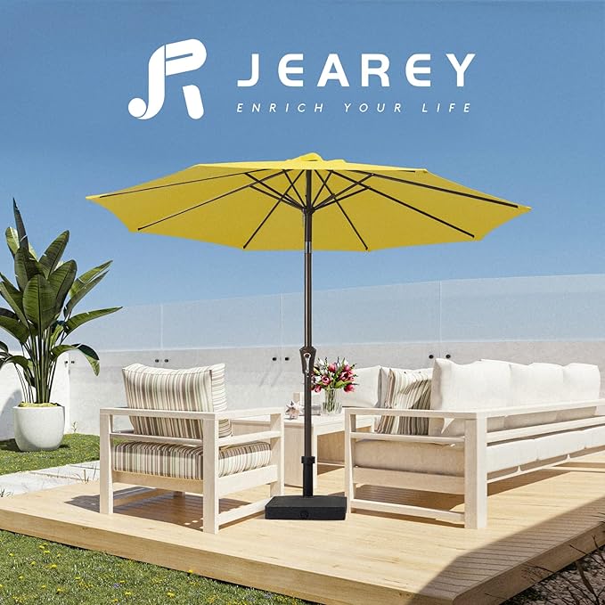 JEAREY 9FT Outdoor Patio Umbrella Outdoor Table Umbrella - Image 6