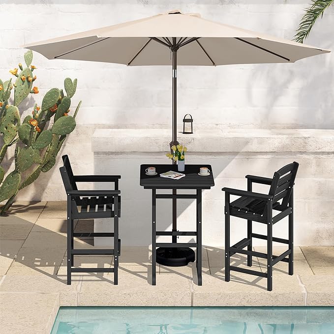 SERWALL 4 Pieces Outdoor Patio Bar Set by SERWALL