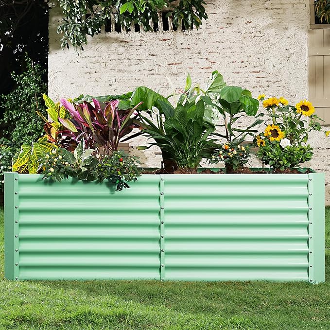 Land Guard 8x4x2ft Galvanized Raised Garden Bed, Planter Boxes Outdoor - Image 6
