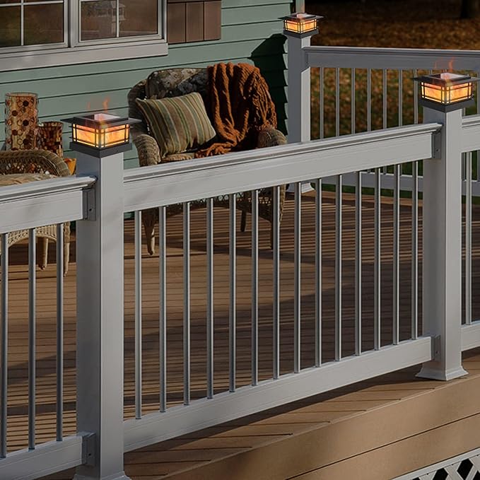 Dynaming 8 Pack Solar Post Cap Lights Outdoor - Image 9