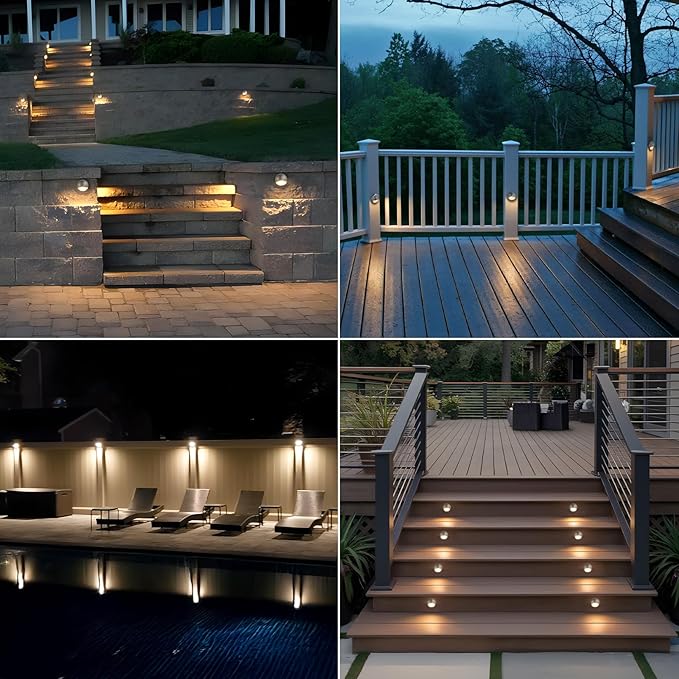 LEONLITE 12-Pack Update 5CCT LED Low Voltage Deck Lights, 180LM 3.5inch - Image 7