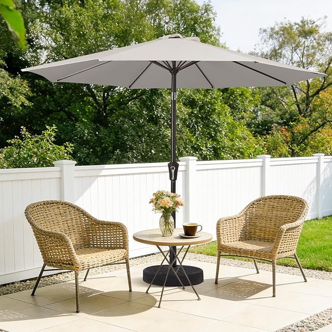 MEWAY 9ft Patio Umbrella Outdoor Table Umbrellas - Image 2
