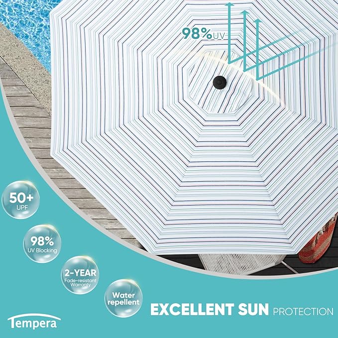 Tempera Patio Market Outdoor Table Umbrella - Image 3