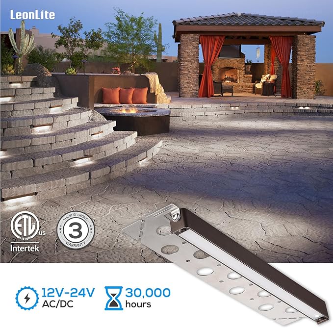 LEONLITE 12 Inch LED Hardscape Lighting, Update Retaining Wall Lights, LED - Image 5