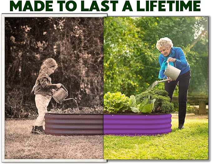 Plant & Plot Galvanized Raised Garden Beds Outdoor // 4×2×1 ft Planter Raised - Image 3