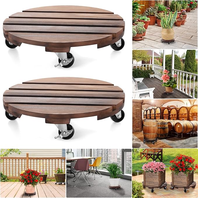 2pack 12" Plant Caddy Plant Stand - Image 6
