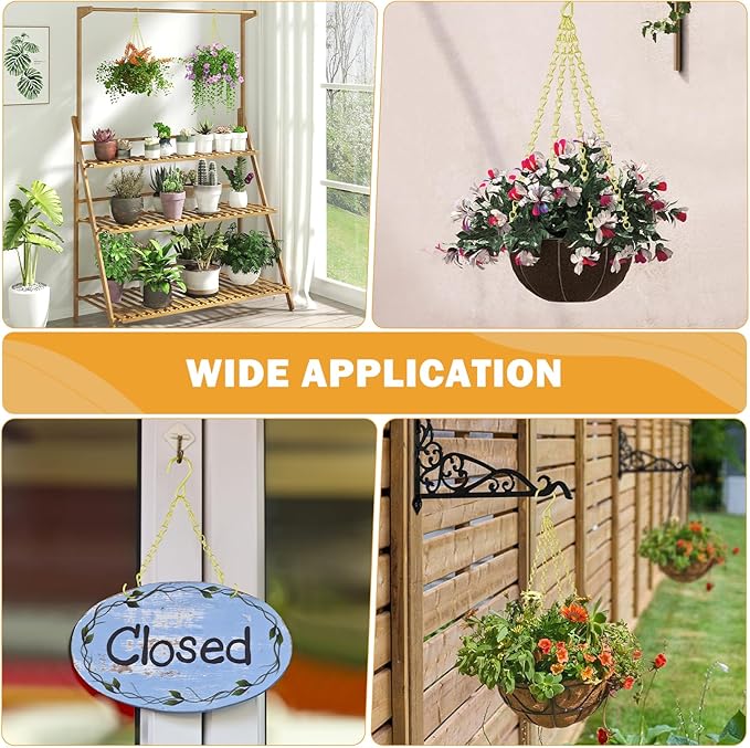 garini 6 Pack, 23 Inch Hanging Baskets Chain, Replacement Plant Hangers - Image 7