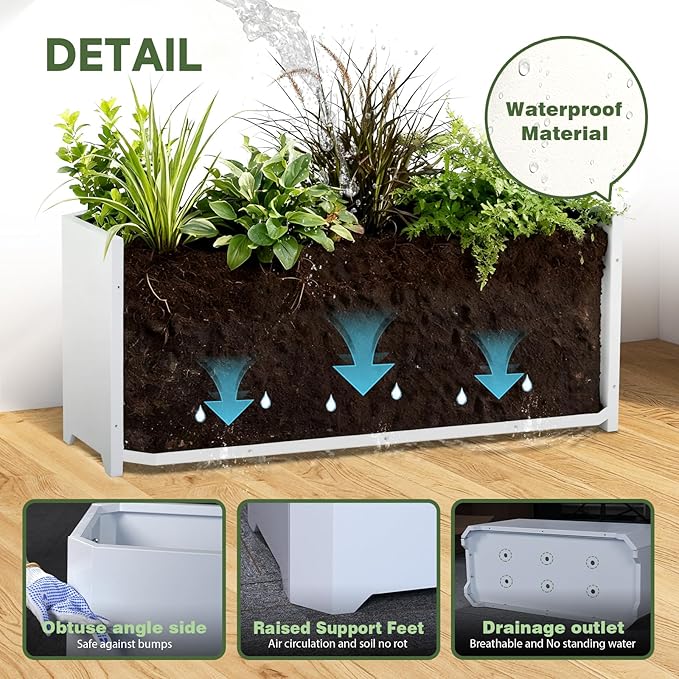 Steel Planter Box-32"x15"x15"-Rectangular Planters - Image 3