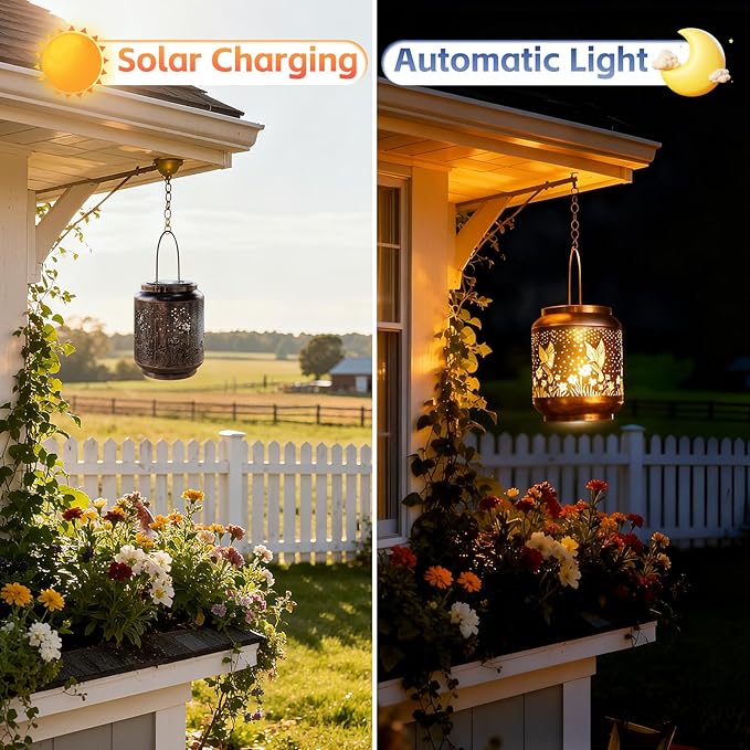 Solar Lanterns Garden Decor, Solar Light Outdoor Waterproof, Hummingbird - Image 3